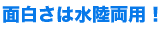面白さは水陸両用！